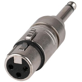 Neutrik - Adaptador XLR Hembra 3 Pines a Plug Mono 1/4" Mod.NA2FP