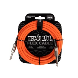 Ernie Ball - Cable de Audio 6.10 Mts., Anaranjado (Recto/Recto) Mod.6421