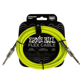 Ernie Ball - Cable de Audio 3.048 Mts., Verde (Recto/Recto) Mod.6414