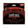 Ernie Ball - Cables de Audio Angulado/Angulado para Pedal Board, Color: Rojo Tamaño: Varios Mod.6404